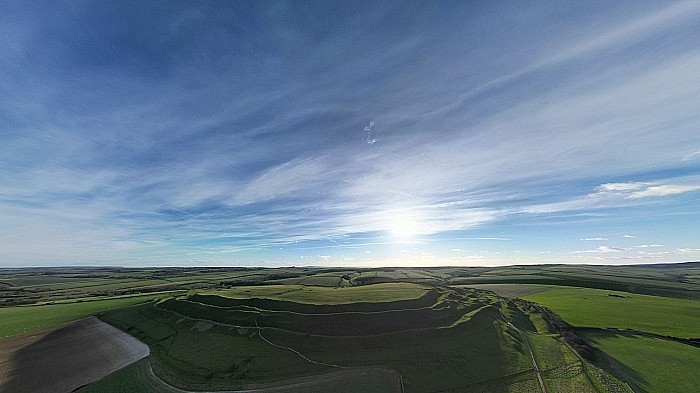 Maiden Castle, Dorchester 15/01/2024 © C Goodland / Beach Thorncombe
